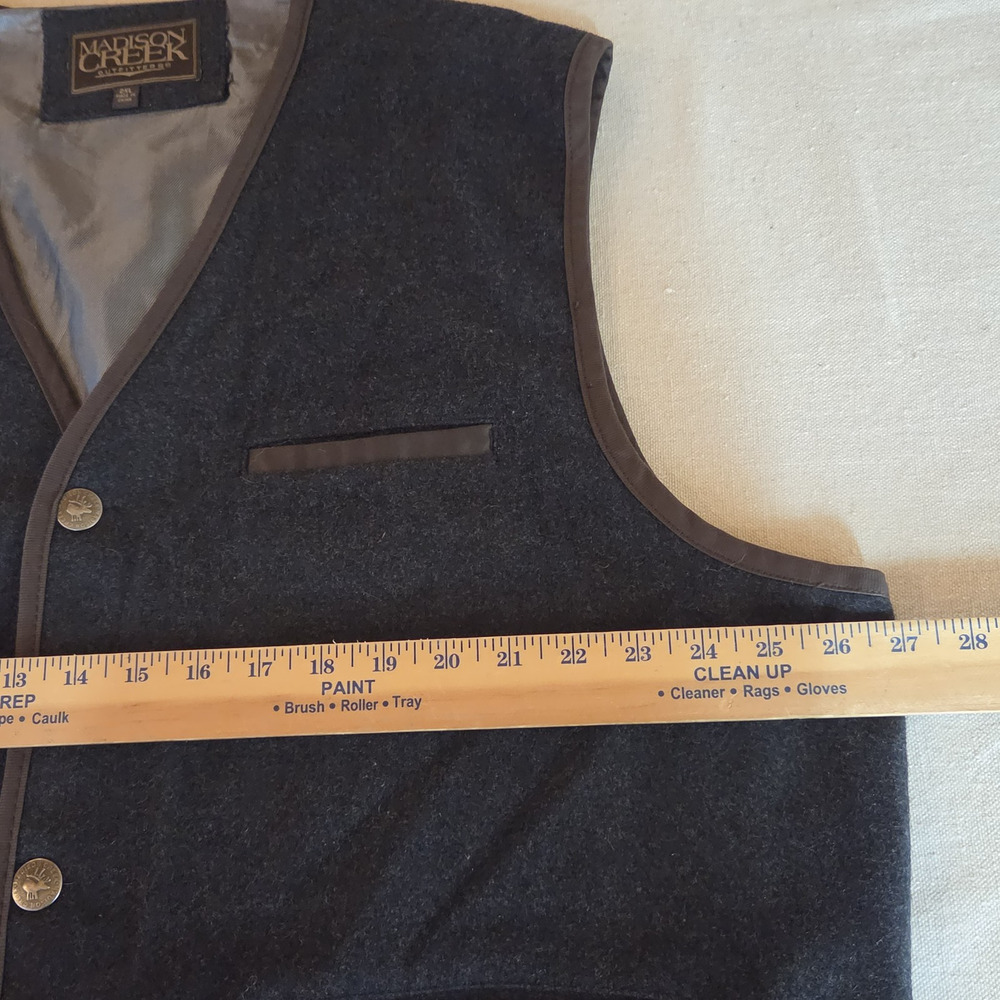 Madison Creek Outfitters Wool Vest Western Cabincore Heritage Old Money Size 2XL - Picture 7 of 8